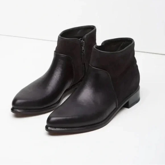 Rag & Bone Aston Asphalt Leather Suede Bootie - Picture 1 of 15